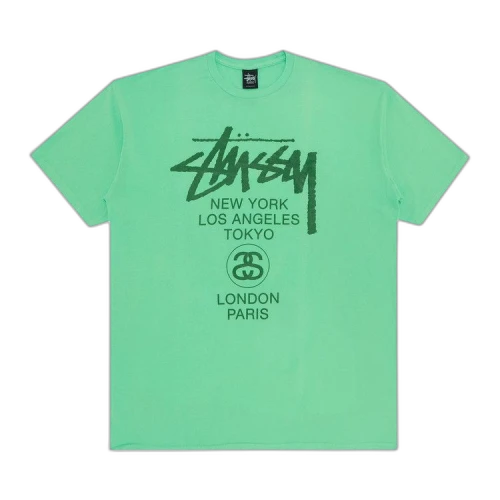 Stussy World Tour Tee 'Neon Green'