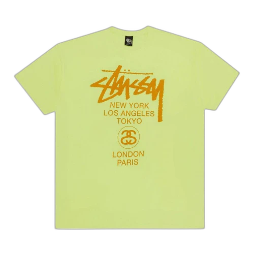 Stussy World Tour Tee 'Neon Yellow'
