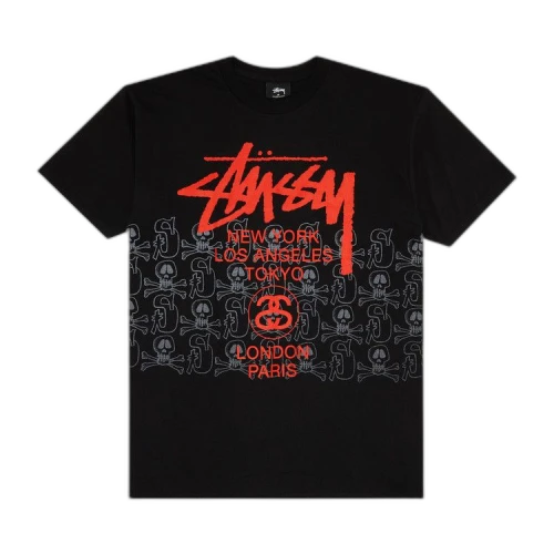 Stussy World Tour Skulls Tee 'Black'