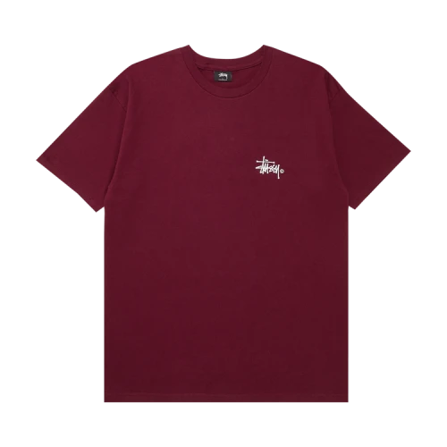 Stussy Basic Logo Tee 'Dark Red'