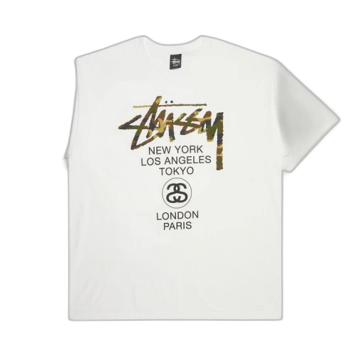 Stussy Camo World Tour Tee 'White'