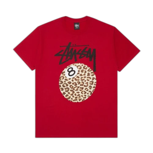 Stussy Cheetah 8 Ball Tee 'Red'