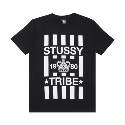 Stussy Crown Stripe Tee 'Black'