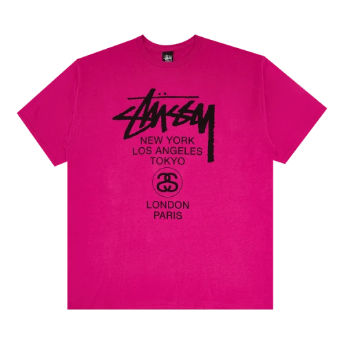 Stussy World Tour Tee 'Berry'