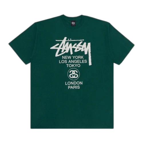 Stussy World Tour Tee 'Dark Green'
