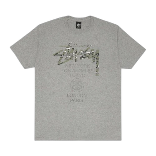 Stussy World Tour Camo Tee 'Grey'