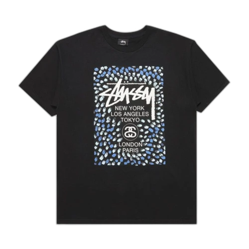 Stussy World Tour Paint Tee 'Black'