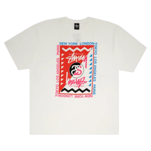 Stussy Zig Zag Frame Tee 'White'