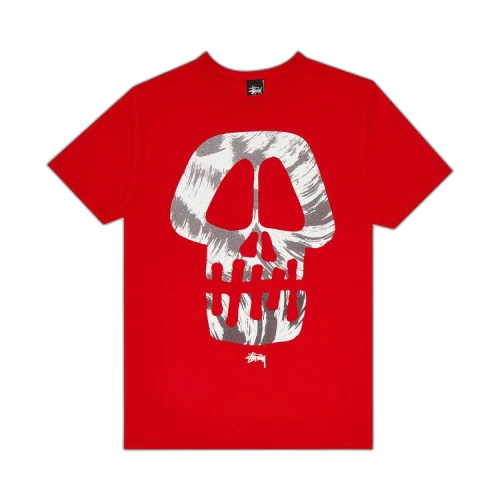 Stussy Brush Skull Tee 'Red'