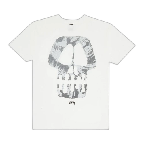 Stussy Brush Skull Tee 'White'