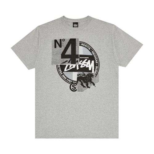 Stussy Dot Collage Tee 'Grey Heather'