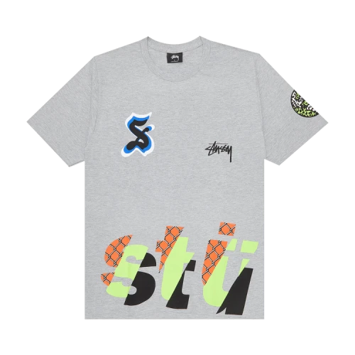 Stussy Back To Back Tee 'Grey Heather'