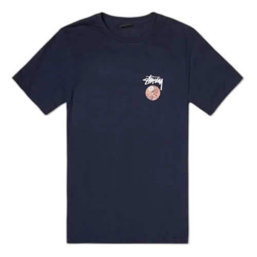 Stussy Classic Bronzing Printing Short Sleeve Unisex Navy Blue