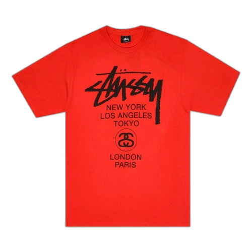 Stussy World Tour Tee 'Red'