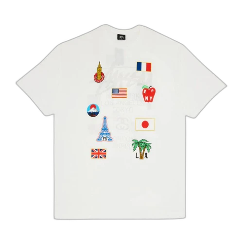 Stussy World Tour Flags Tee 'White'