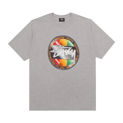 Stussy Chrome Dot Tee 'Grey Heather'