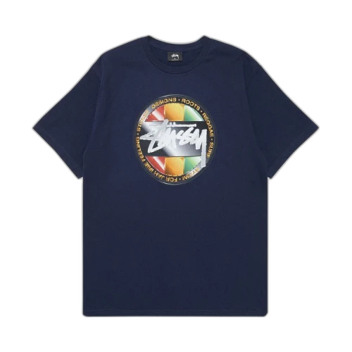 Stussy Chrome Dot Tee 'Navy'