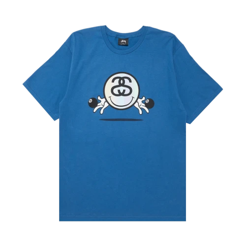 Stussy Smiley Link Tee 'Blue'