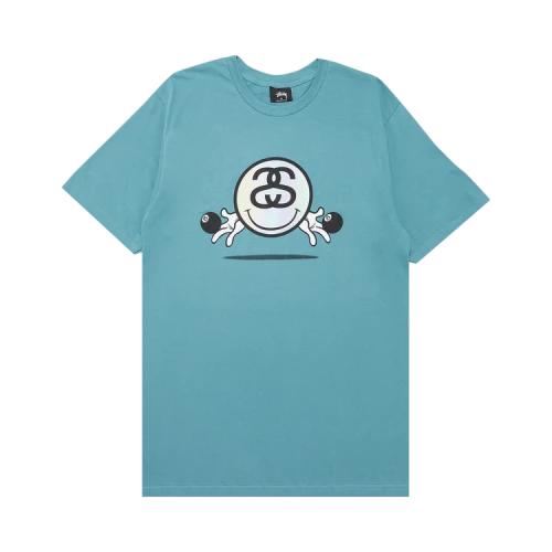 Stussy Smiley Link Tee 'Steel'