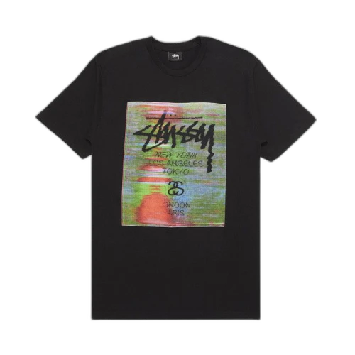 Stussy World Tour Glitch Tee 'Black'