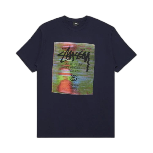 Stussy World Tour Glitch Tee 'Navy'
