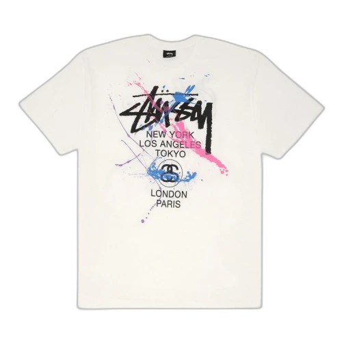 Stussy World Tour Paint Tee 'White'