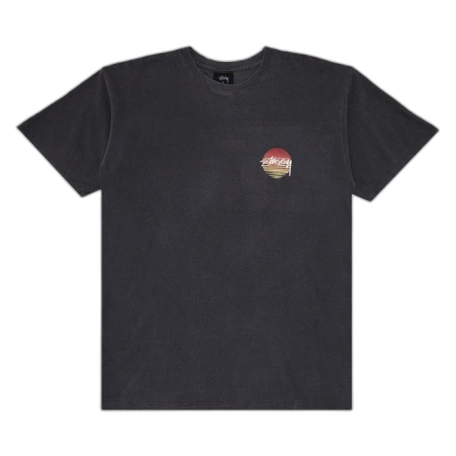 Stussy Sunset Dot Pigment Dyed Tee 'Black'