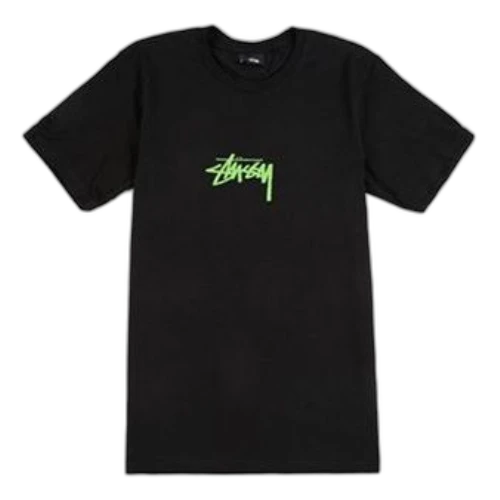 Stussy Stock Tee Logo Small Label Printing Short Sleeve Unisex Black