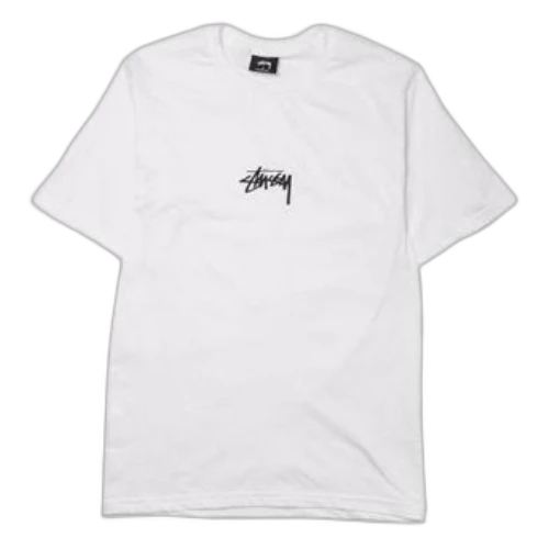 Stussy Stock Tee Small Label Printing Short Sleeve White