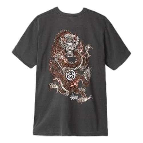 Stussy Dynasty Dragon Printing Short Sleeve Unisex