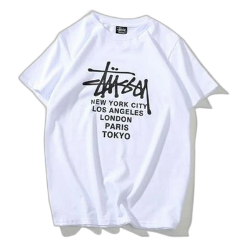 Stussy Classic Printing Short Sleeve Unisex White