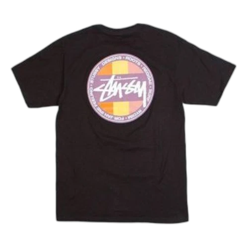 Stussy Dot Tee Printing Short Sleeve Unisex Black