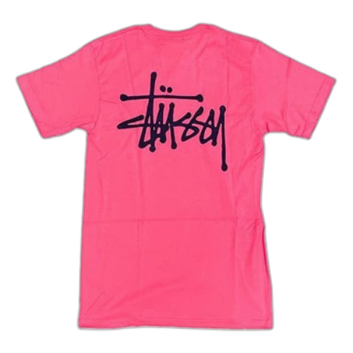 Stussy Basic Printing Short Sleeve Unisex Rose Red
