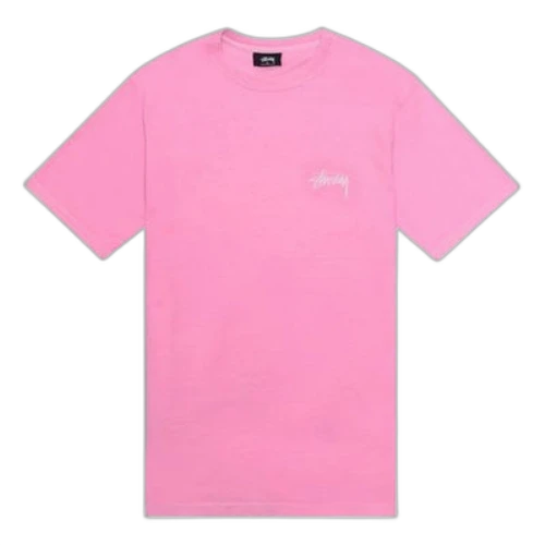 Stussy Hell Shire Pig Dyed Tee Classic Photo Washed Short Sleeve Pink
