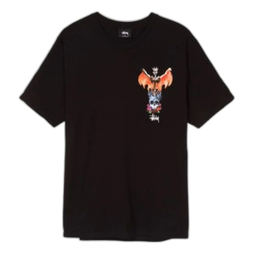 Stussy Phoenix Tee Printing Short Sleeve Unisex Black
