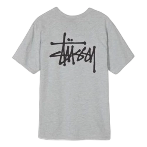 Stussy Basic Tee Classic Printing Short Sleeve Unisex Gray