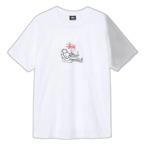 Stussy Loungin Tee Short Sleeve Unisex White