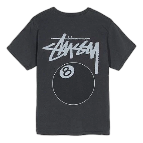 Stussy 8 Ball Tee Washed Classic Short Sleeve Unisex Washed Black