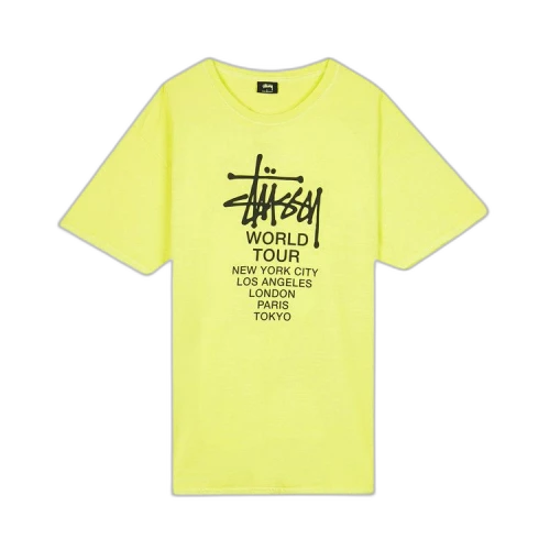 Stussy Tour Pigment Dyed Tee 'Lime'