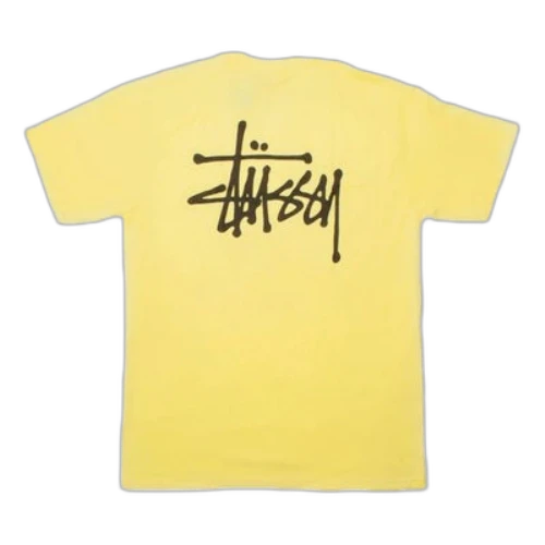 Stussy Basic Tee Alphabet Printing Logo Short Sleeve Yellow