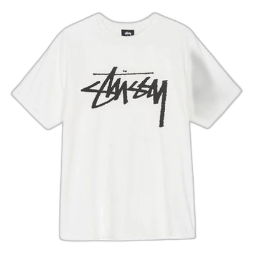 Stussy Stock Tee Classic Logo Short Sleeve Unisex Creamy White