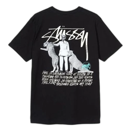 Stussy Unisex Emperor Logo Printing Black