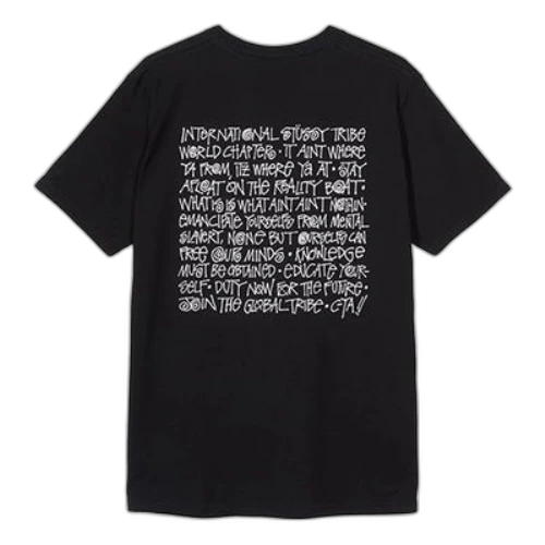 Stussy Say It Loud Tee Logo Short Sleeve Unisex Black