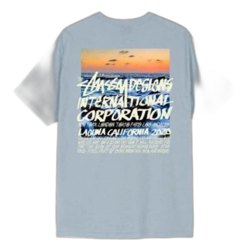 Stussy Clear Day Tee Printing Short Sleeve Unisex Gray