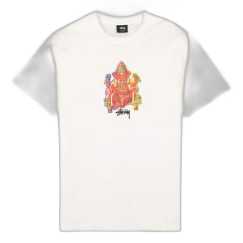 Stussy Ganesh Printing Short Sleeve White