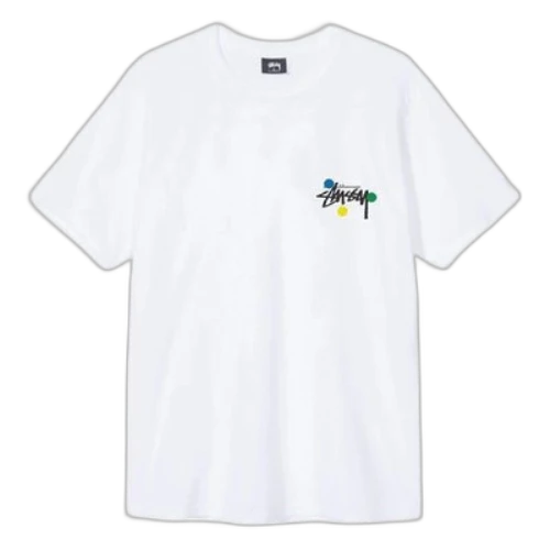 Stussy Dot Collage Tee Printing Unisex White