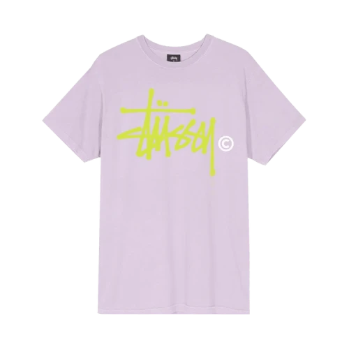 Stussy Basic Logo Pigment Dyed Tee 'Lavander'