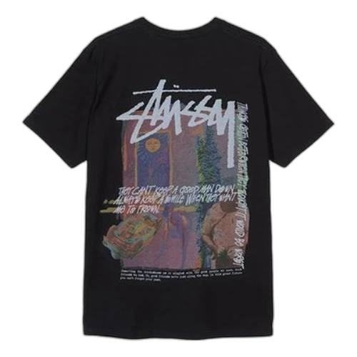 Stussy Daydream Tee Printing Poster Short Sleeve Unisex Black