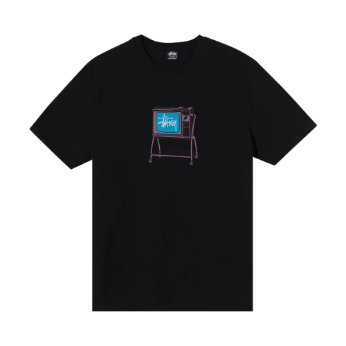 Stussy Rolling TV Pigment Dye Tee 'Black'