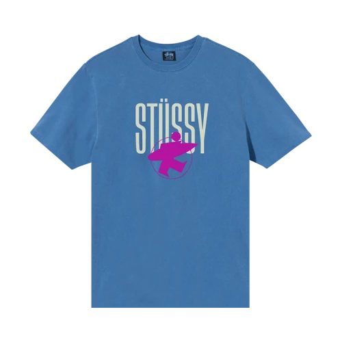 Stussy Surfman Pigment Dye Tee 'Blue'